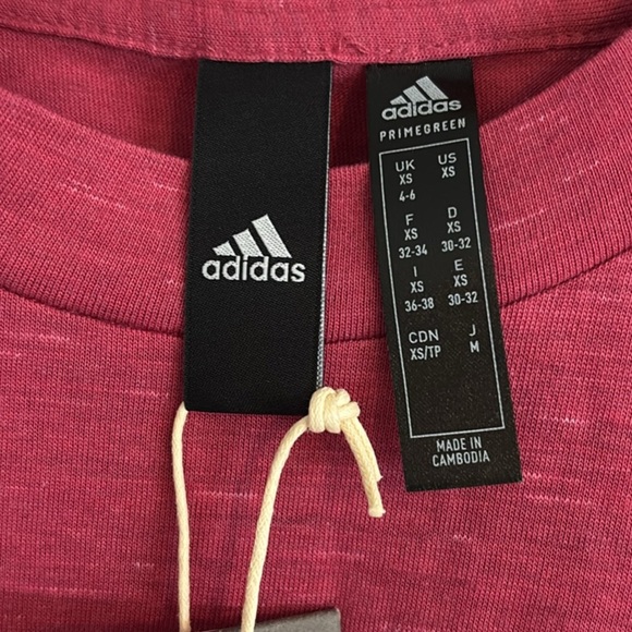 NWT adidas womens Win 2.0 Tee Wild Pink Melange X-Small - Picture 6 of 8